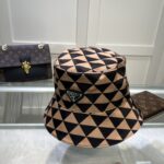 Prada Re-Nylon Bucket Hat Black/Beige Prada Hat