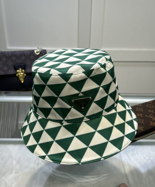 Prada Re-Nylon Bucket Hat Black/White Prada Hat