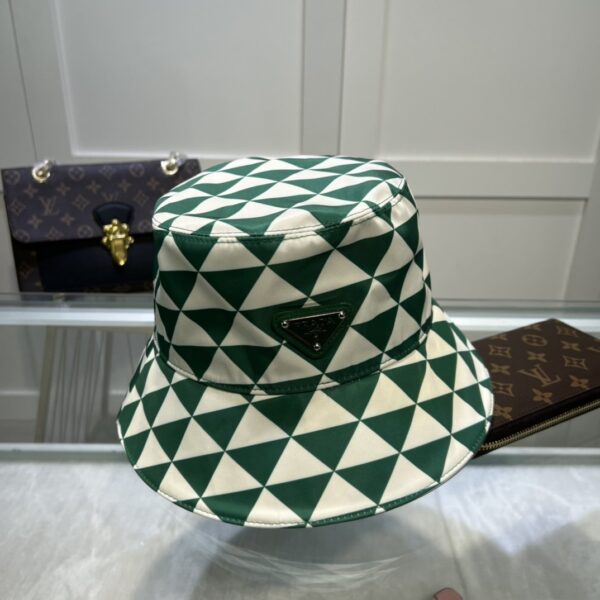 Prada Re-Nylon Bucket Hat Black/White Prada Hat