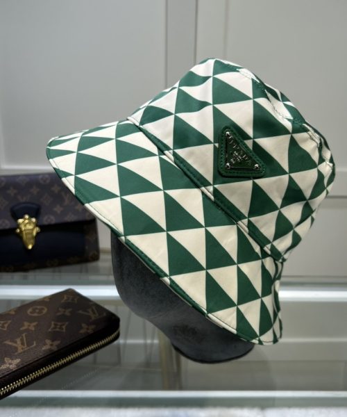Prada Re-Nylon Bucket Hat Black/White Prada Hat