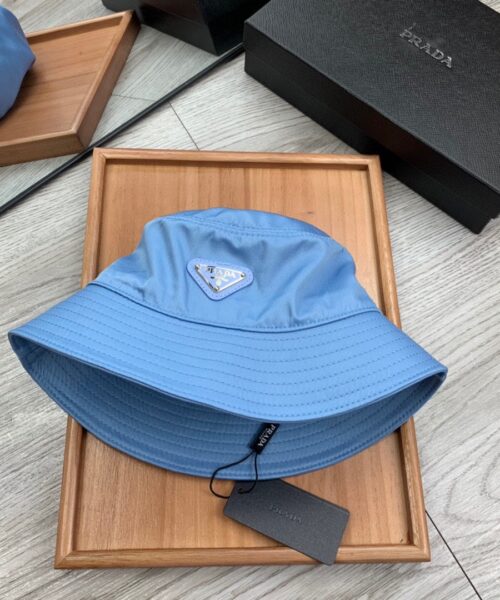 Prada Re-Nylon Bucket Hat Blue Prada Hat