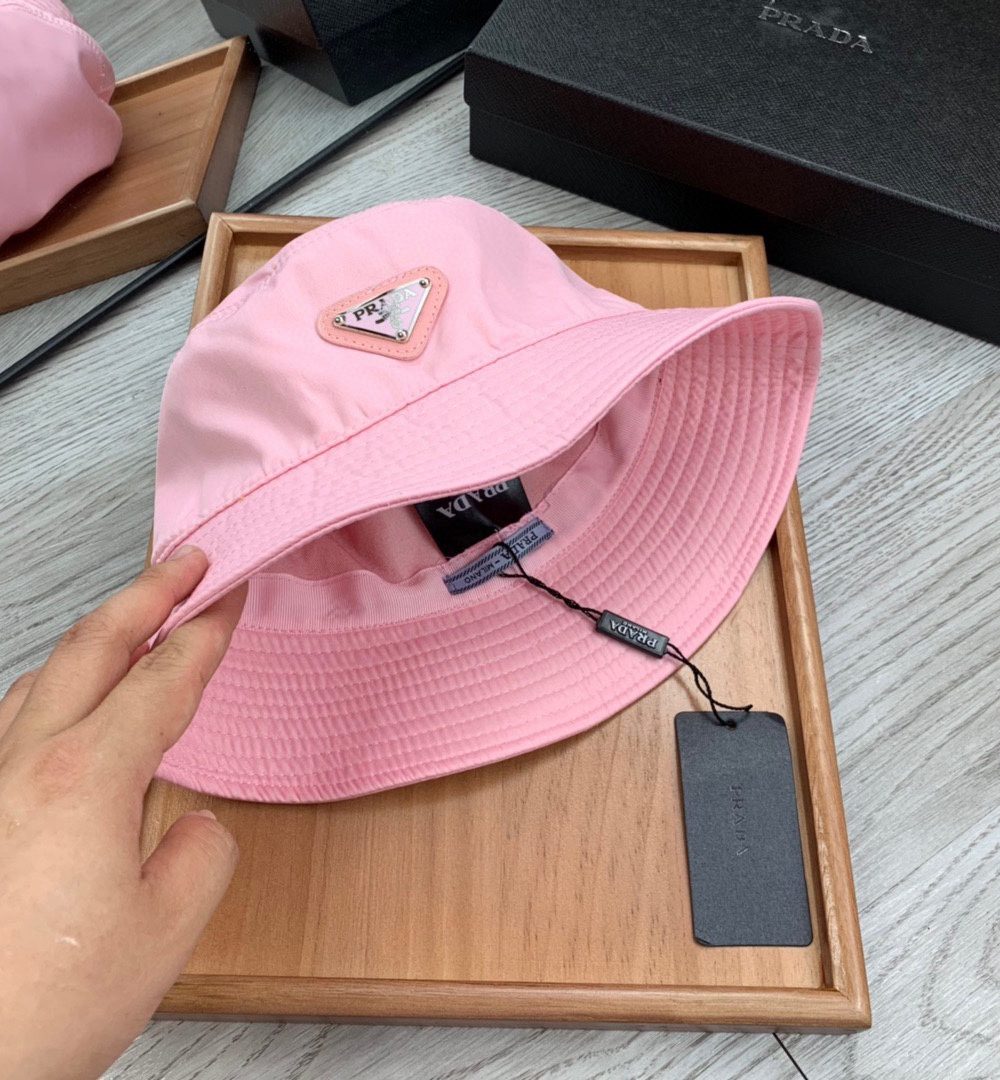 Prada Re-Nylon Bucket Hat Pink Prada Hat