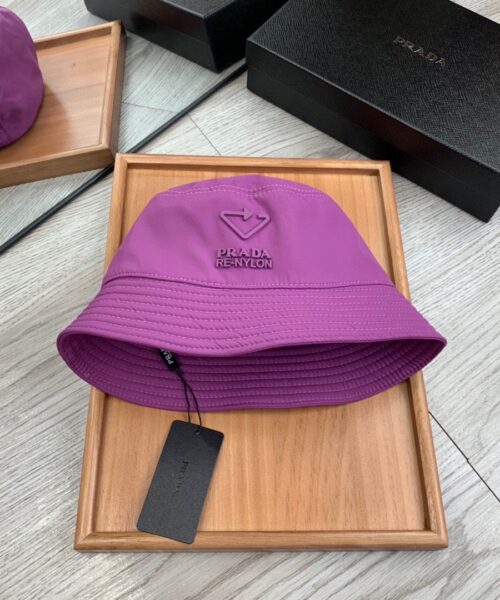 Prada Re-Nylon Bucket Hat Purple Prada Hat