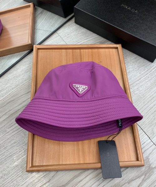 Prada Re-Nylon Bucket Hat Purple Prada Hat