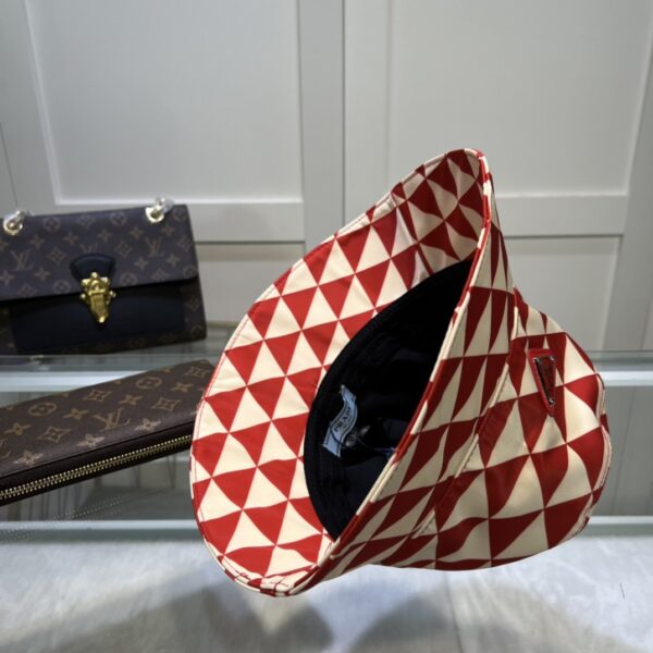 Prada Re-Nylon Bucket Hat Red/White Prada Hat