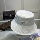 Prada Re-Nylon Bucket Hat White Prada Hat 1HC137_2DMI_F0009
