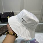 Prada Re-Nylon Bucket Hat White Prada Hat 1HC137_2DMI_F0009