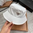 Prada Re-Nylon Bucket Hat White Prada Hat 1HC137_2DMI_F0009
