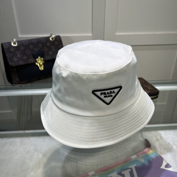 Prada Re-Nylon Bucket Hat White Prada Hat