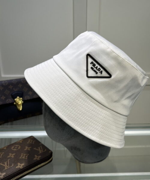 Prada Re-Nylon Bucket Hat White Prada Hat