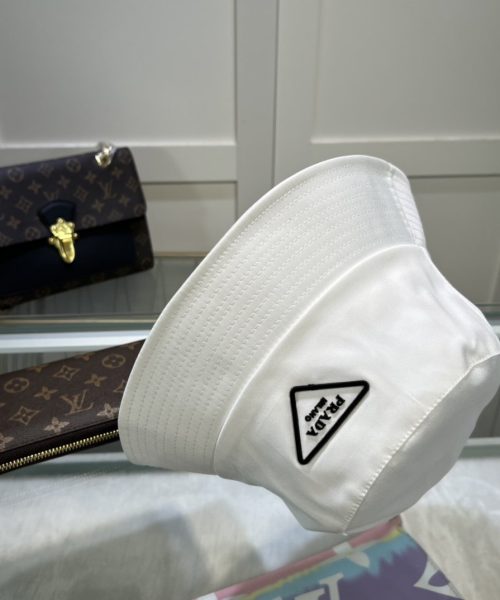 Prada Re-Nylon Bucket Hat White Prada Hat
