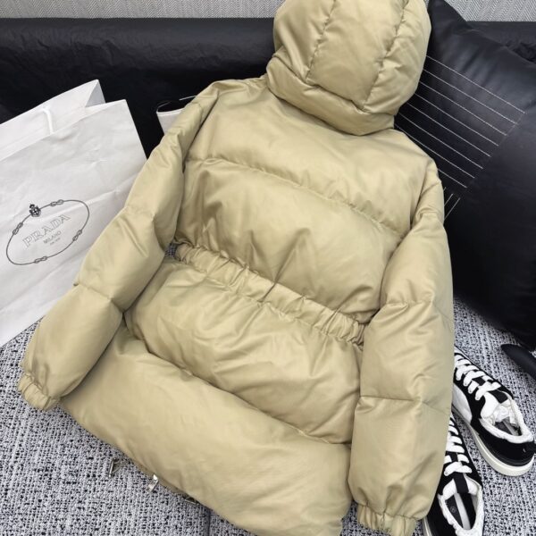 Prada Re-Nylon Down Jacket Beige For Women