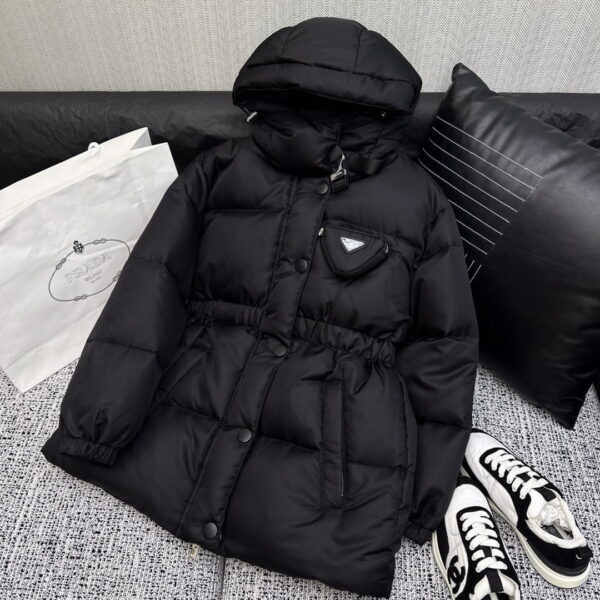 Prada Re-Nylon Down Jacket Black For Women