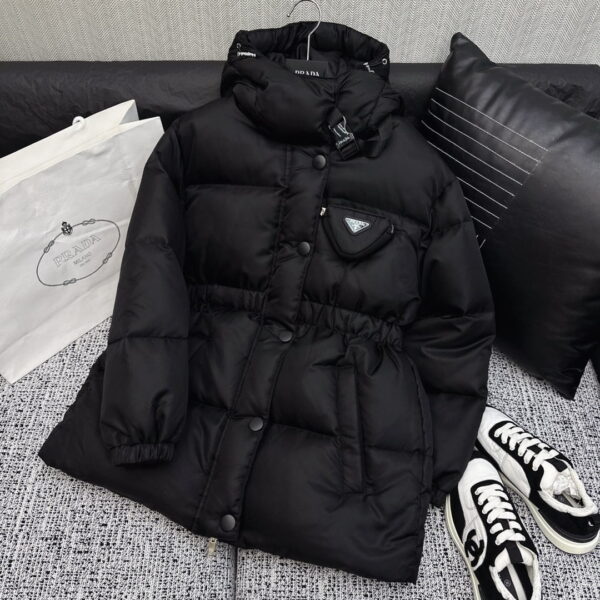Prada Re-Nylon Down Jacket Black For Women