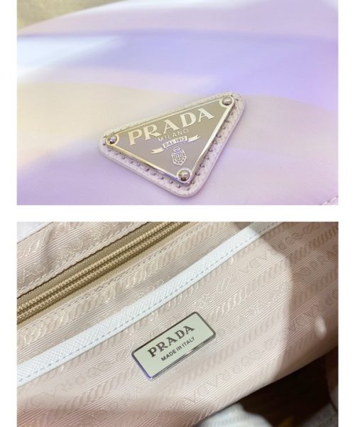 Prada Re-Nylon Medium Backpack White For Women, Women's Bags 12.6in/32cm 1BZ811_RV44_F0009_V_OTO