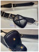 Prada Re-Nylon Padded Shoulder Bag Black For Women, Women's Bags 11in/28cm