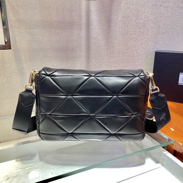 Prada Re-Nylon Padded Shoulder Bag Black For Women, Women's Bags 11in/28cm