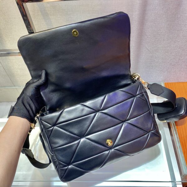 Prada Re-Nylon Padded Shoulder Bag Black For Women, Women's Bags 11in/28cm