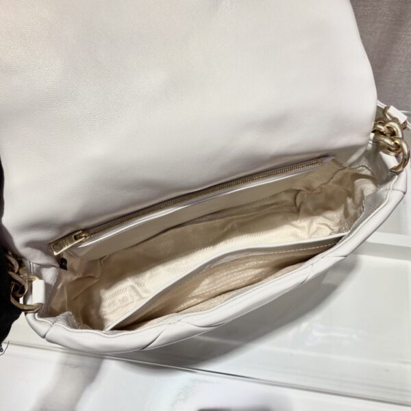 Prada Re-Nylon Padded Shoulder Bag White For Women, Women's Bags 11in/28cm