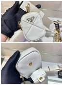 Prada Re-Nylon Padded Shoulder Bag White For Women, Women's Bags 11in/28cm