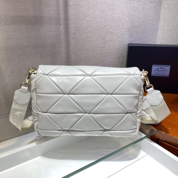 Prada Re-Nylon Padded Shoulder Bag White For Women, Women's Bags 11in/28cm