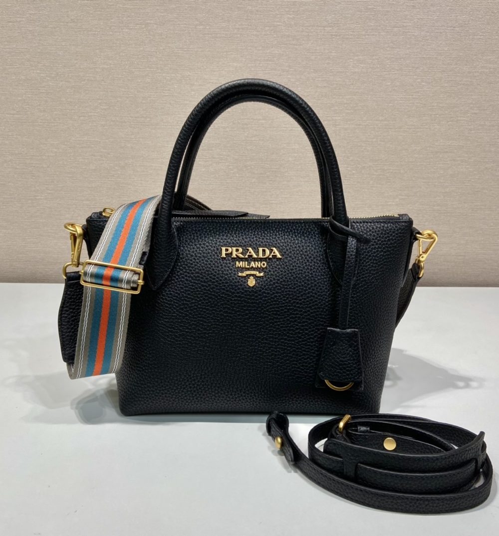 Prada Saffiano Mini Bag Black For Women, Women's Bags 9.4in/24cm