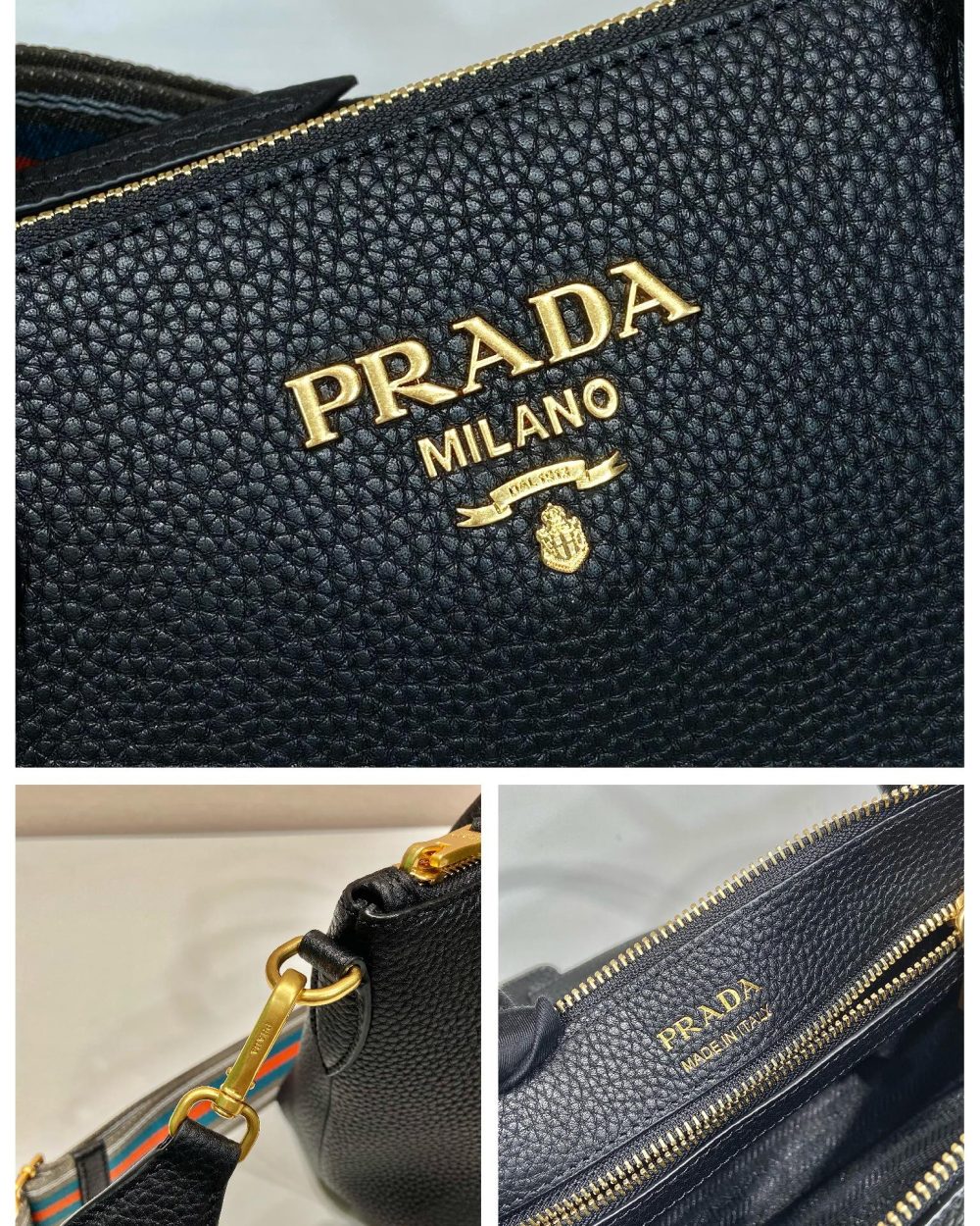 Prada Saffiano Mini Bag Black For Women, Women's Bags 9.4in/24cm