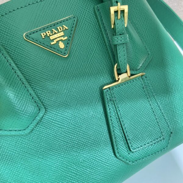 Prada Saffiano Mini Bag Green For Women, Women's Bags 9.8in/25cm 1BG443_2A4A_F0458_V_XOO