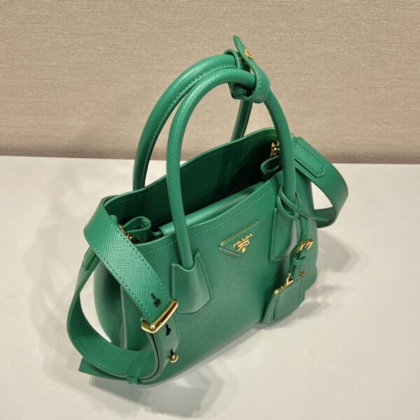 Prada Saffiano Mini Bag Green For Women, Women's Bags 9.8in/25cm 1BG443_2A4A_F0458_V_XOO