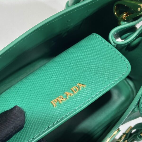 Prada Saffiano Mini Bag Green For Women, Women's Bags 9.8in/25cm 1BG443_2A4A_F0458_V_XOO