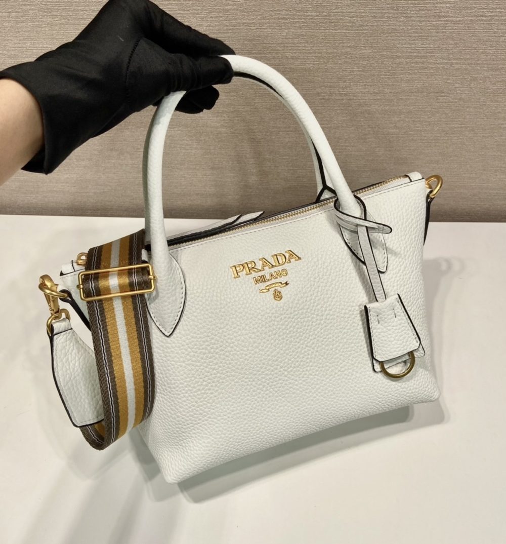 Prada Saffiano Mini Bag White For Women, Women's Bags 9.4in/24cm