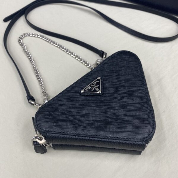 Prada Saffiano Mini Pouch Black For Women, Women's Bags 5.9in/15cm 1NR015_053_F0002