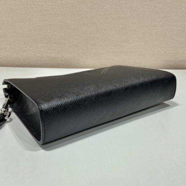 Prada Saffiano Pouch Black For Women, Women's Bags 9.8in/25cm 2VF039_2FAD_F0002_V_OOO