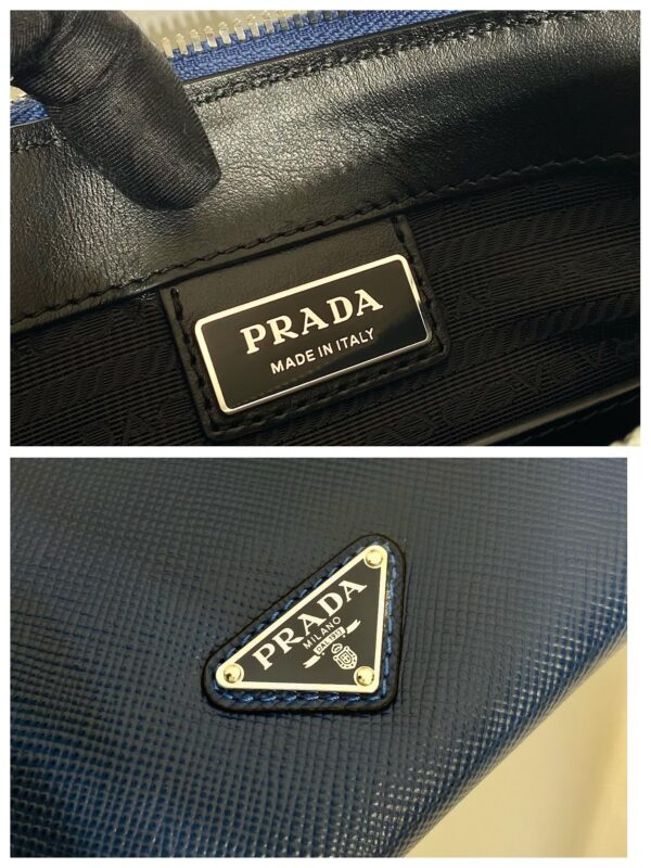 Prada Saffiano Pouch Black For Women, Women's Bags 9.8in/25cm 2VF039_2FAD_F0002_V_OOO