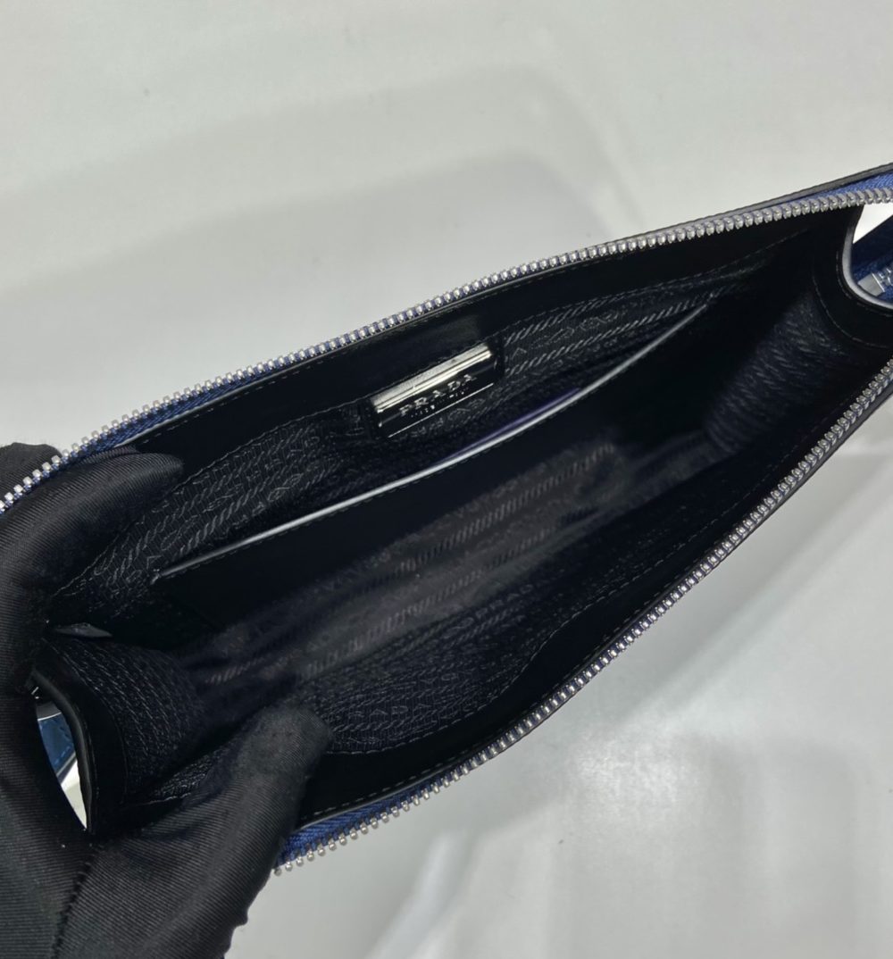 Prada Saffiano Pouch Black For Women, Women's Bags 9.8in/25cm 2VF039_2FAD_F0002_V_OOO