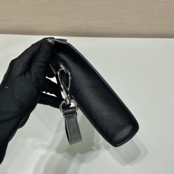 Prada Saffiano Pouch Black For Women, Women's Bags 9.8in/25cm 2VF039_2FAD_F0002_V_OOO