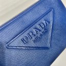 Prada Saffiano Pouch Blue For Women, Women's Bags 9.8in/25cm 2VF039_2FAD_F0016_V_OOO