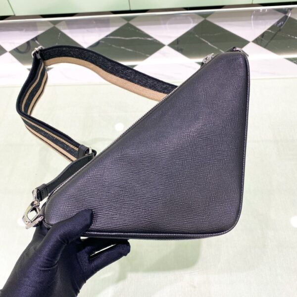 Prada Saffiano Triangle Bag Black  For Women, Women's Bags 11in/28cm 2VH155_2FAD_F0002_V_OOO