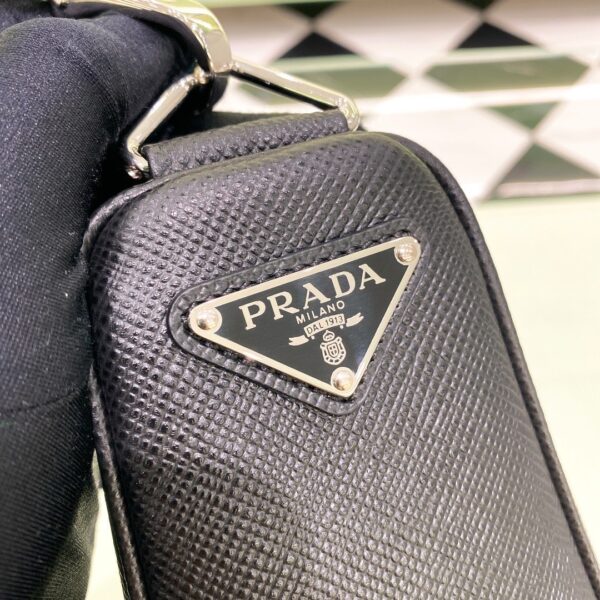 Prada Saffiano Triangle Bag Black  For Women, Women's Bags 11in/28cm 2VH155_2FAD_F0002_V_OOO