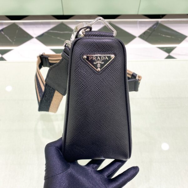 Prada Saffiano Triangle Bag Black  For Women, Women's Bags 11in/28cm 2VH155_2FAD_F0002_V_OOO
