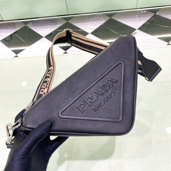 Prada Saffiano Triangle Bag Black  For Women, Women's Bags 11in/28cm 2VH155_2FAD_F0002_V_OOO
