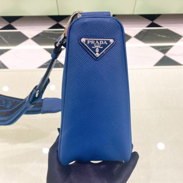Prada Saffiano Triangle Bag Blue For Women, Women's Bags 11in/28cm 2VH155_2FAD_F0016_V_OOO