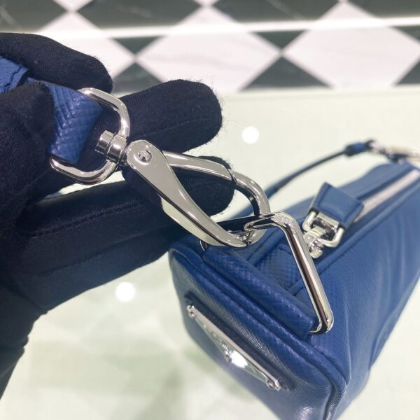 Prada Saffiano Triangle Bag Blue For Women, Women's Bags 11in/28cm 2VH155_2FAD_F0016_V_OOO