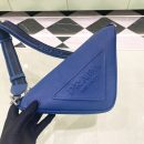 Prada Saffiano Triangle Bag Blue For Women, Women's Bags 11in/28cm 2VH155_2FAD_F0016_V_OOO