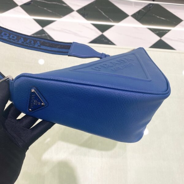 Prada Saffiano Triangle Bag Blue For Women, Women's Bags 11in/28cm 2VH155_2FAD_F0016_V_OOO