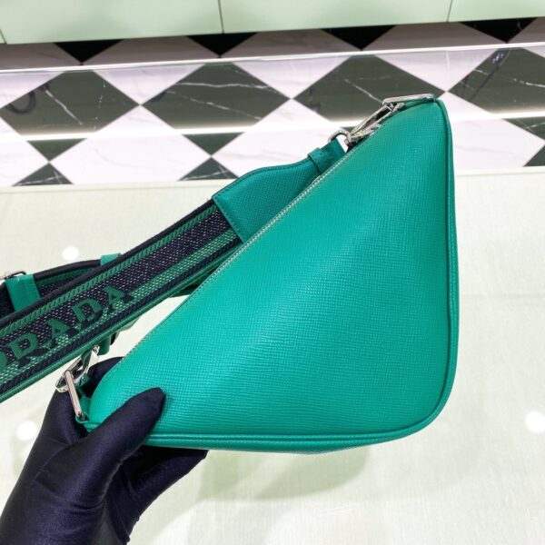 Prada Saffiano Triangle Bag Green For Women, Women's Bags 11in/28cm 2VH155_2FAD_F0458_V_OOO