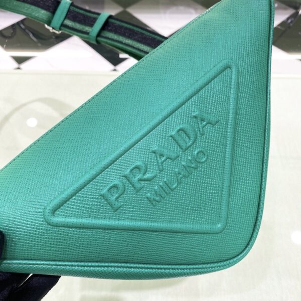 Prada Saffiano Triangle Bag Green For Women, Women's Bags 11in/28cm 2VH155_2FAD_F0458_V_OOO
