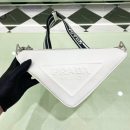 Prada Saffiano Triangle Bag White For Women, Women's Bags 11in/28cm 2VH155_2FAD_F0009_V_OOO