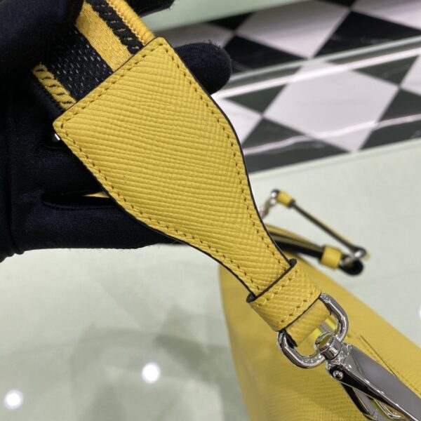 Prada Saffiano Triangle Bag Yellow For Women, Women's Bags 11in/28cm 2VH155_2FAD_F0377_V_OOO