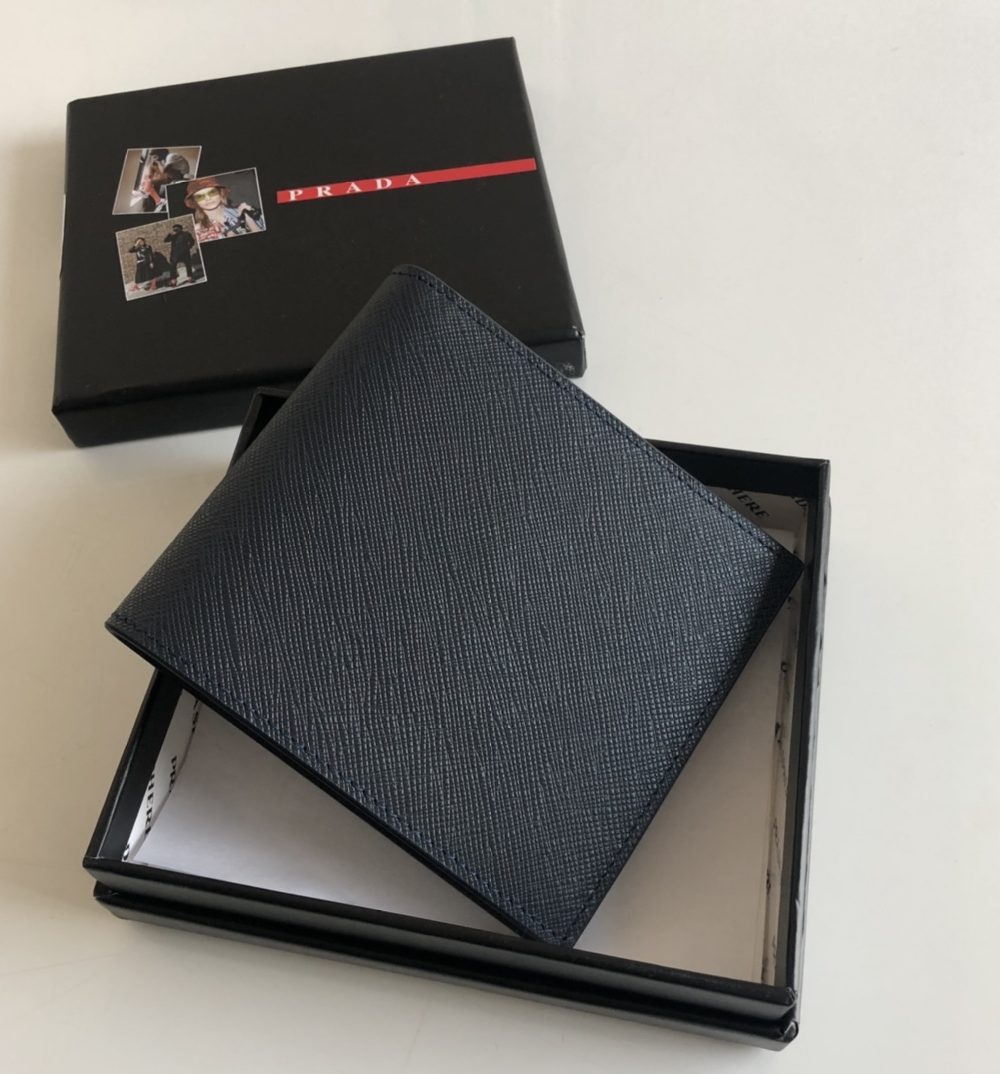 1:1 Replica Prada Saffiano Wallet Black For Women, Women's Wallets 4.5in/11cm